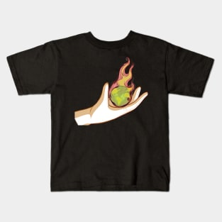 Crushing a world on fire Kids T-Shirt